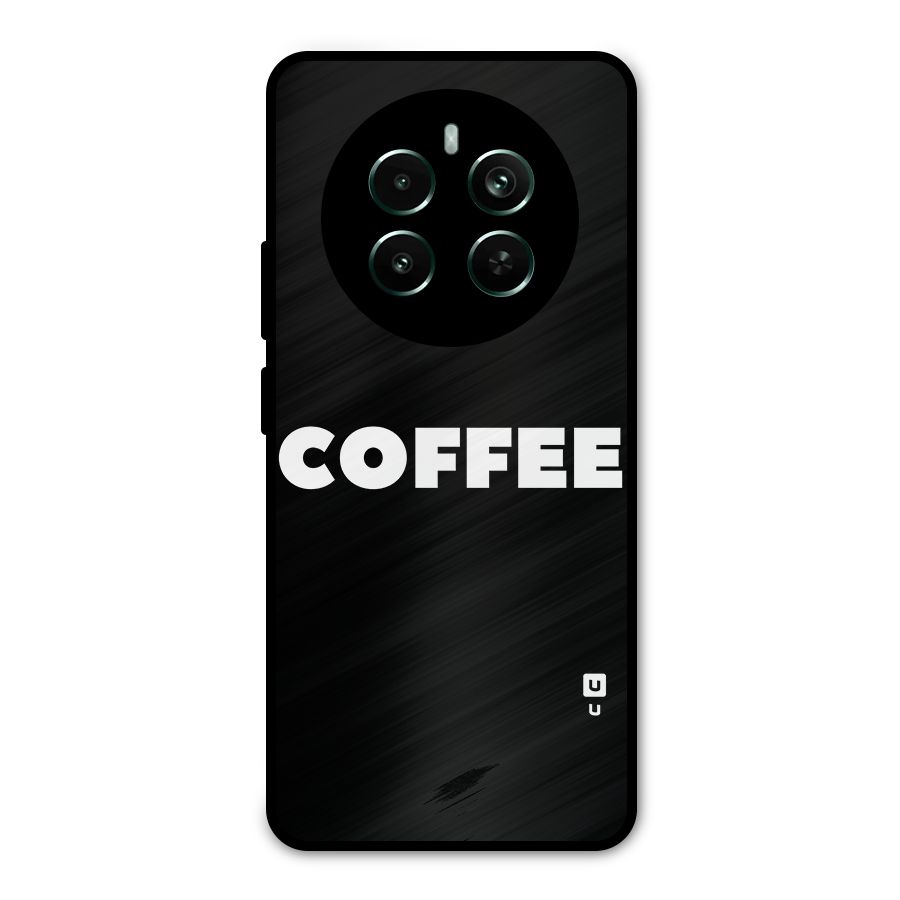 Simple Coffee Metal Back Case for Realme Narzo 70 Pro