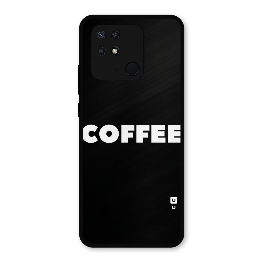 Simple Coffee Metal Back Case for Redmi 10 Power