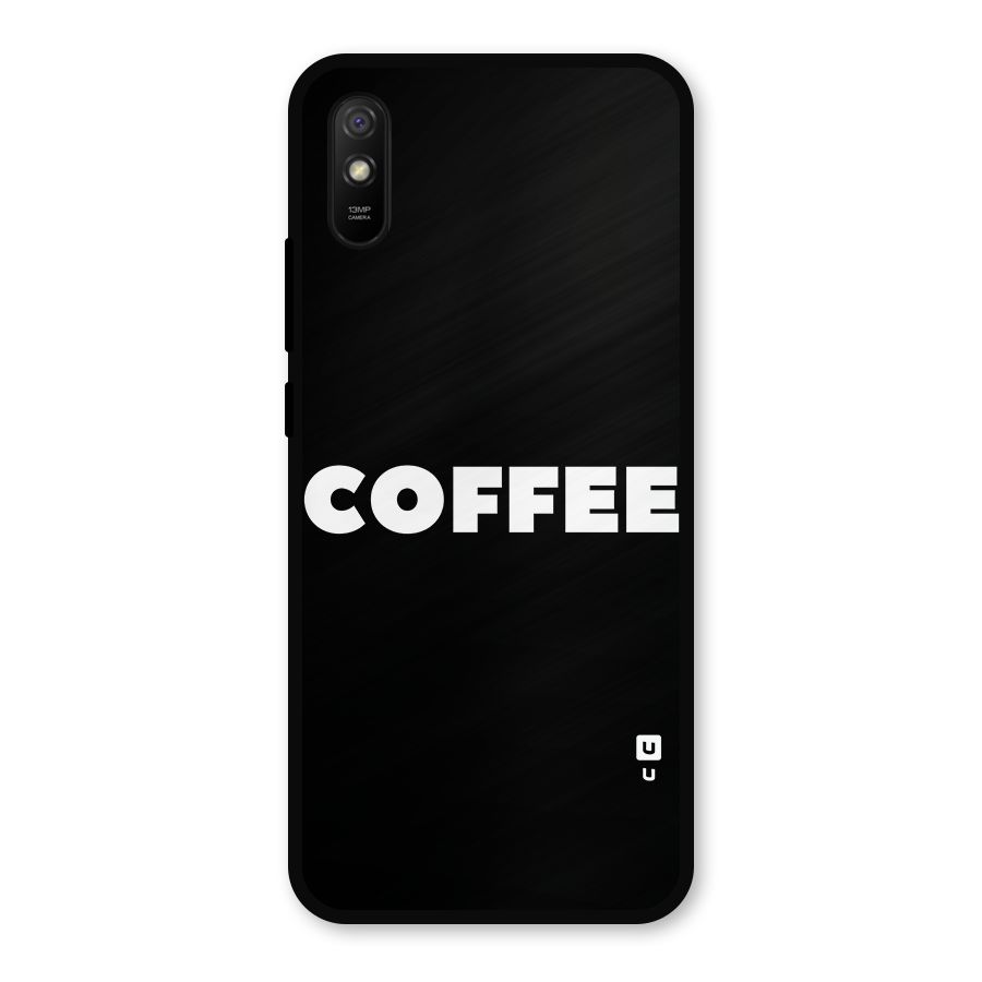 Simple Coffee Metal Back Case for Redmi 9i