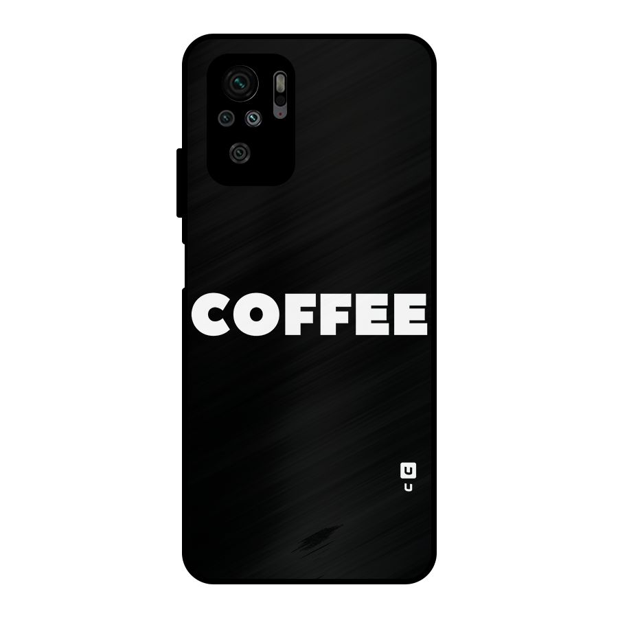 Simple Coffee Metal Back Case for Redmi Note 10
