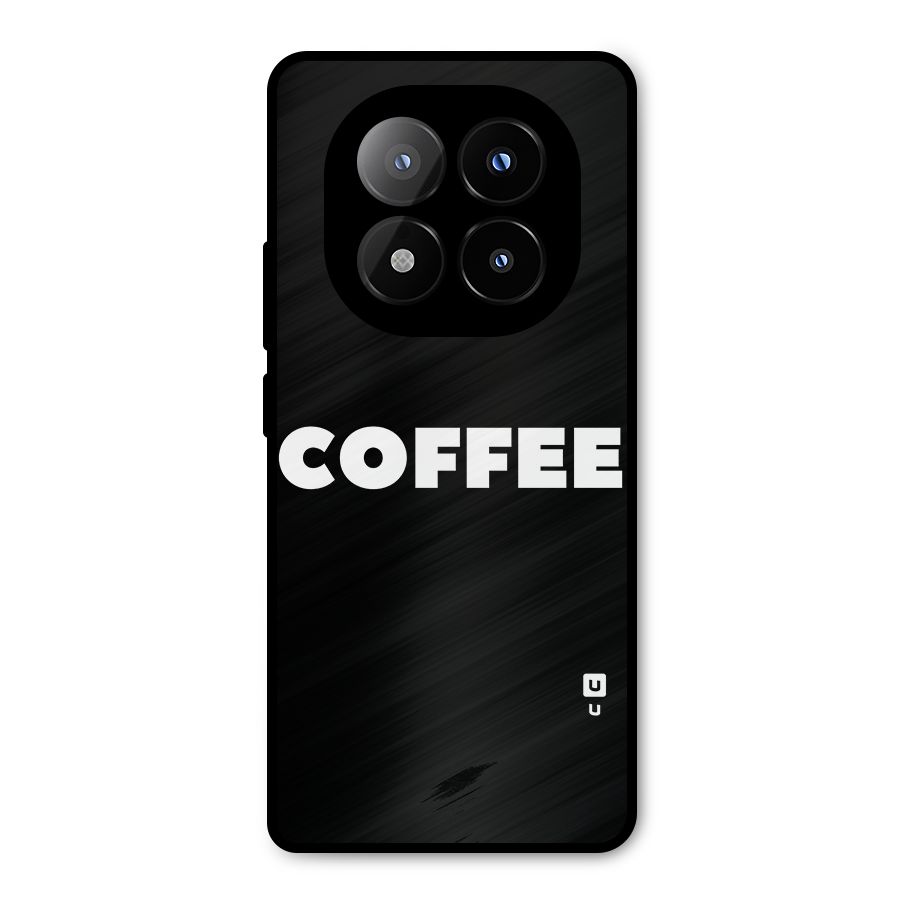 Simple Coffee Metal Back Case for Redmi Note 14 Pro Plus 5G