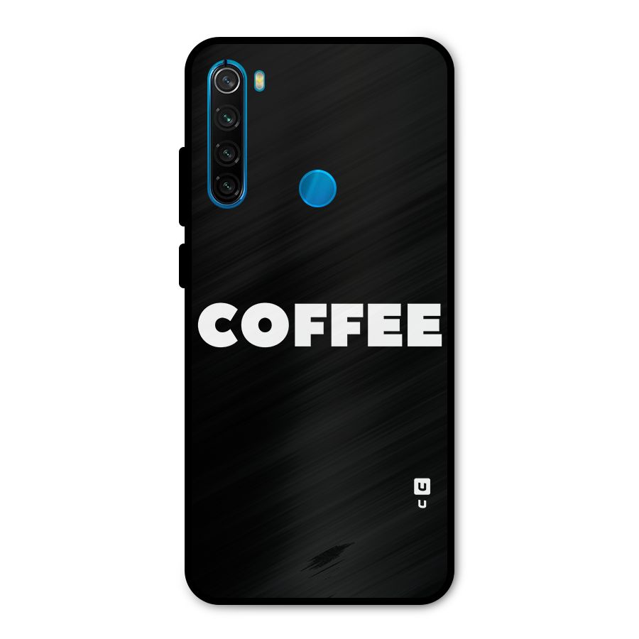 Simple Coffee Metal Back Case for Redmi Note 8