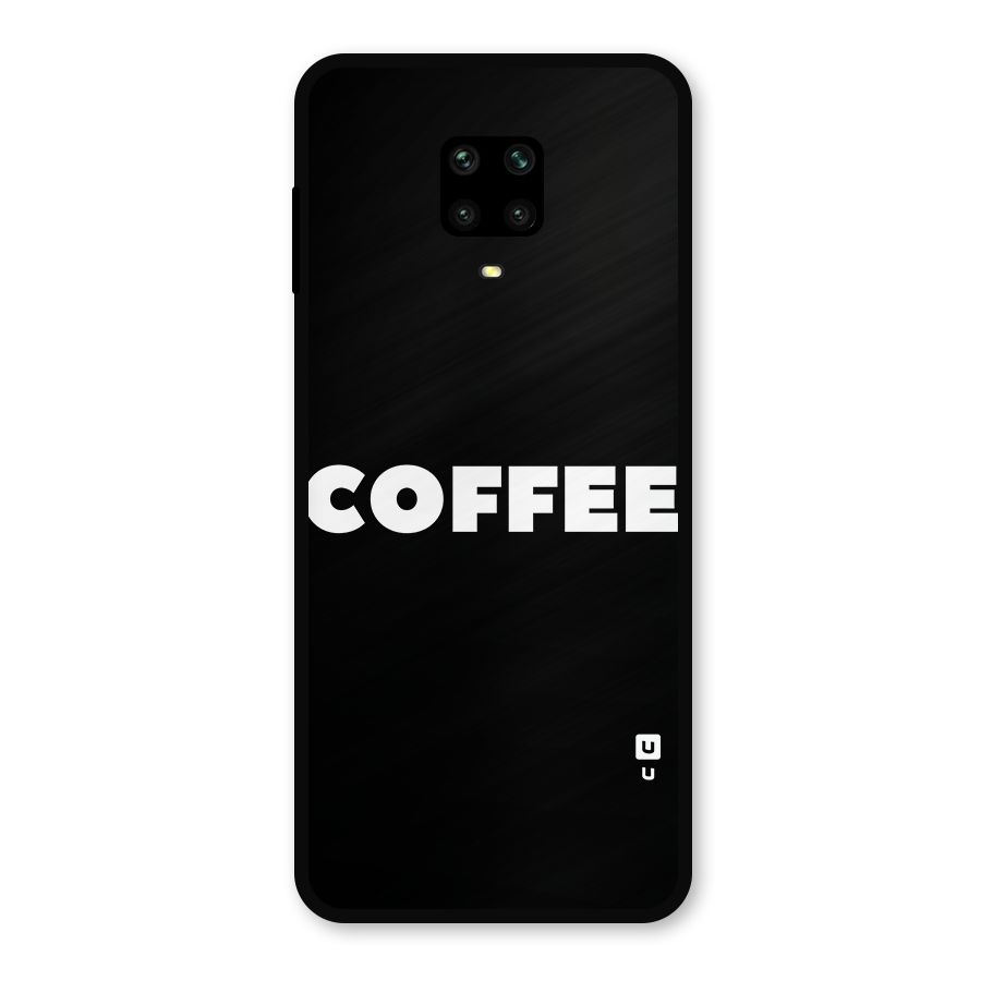 Simple Coffee Metal Back Case for Redmi Note 9 Pro Max