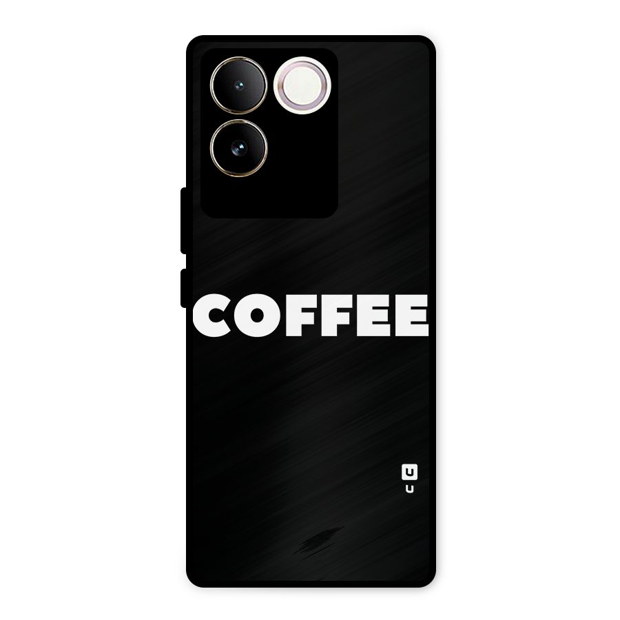 Simple Coffee Metal Back Case for Vivo T2 Pro