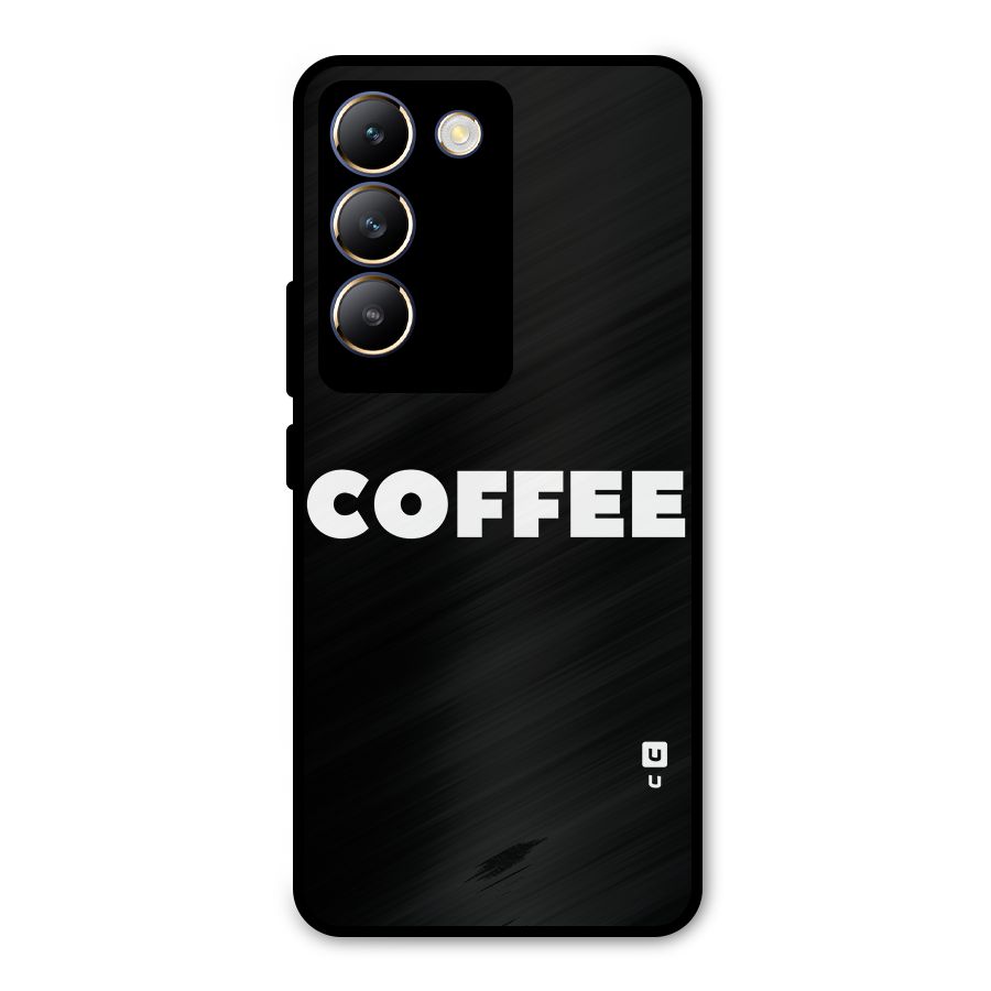 Simple Coffee Metal Back Case for Vivo T3 5G