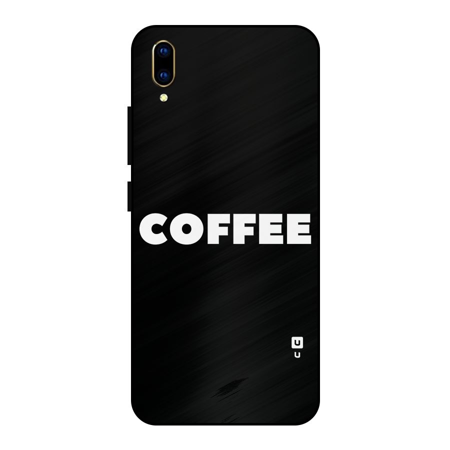 Simple Coffee Metal Back Case for Vivo V11 Pro