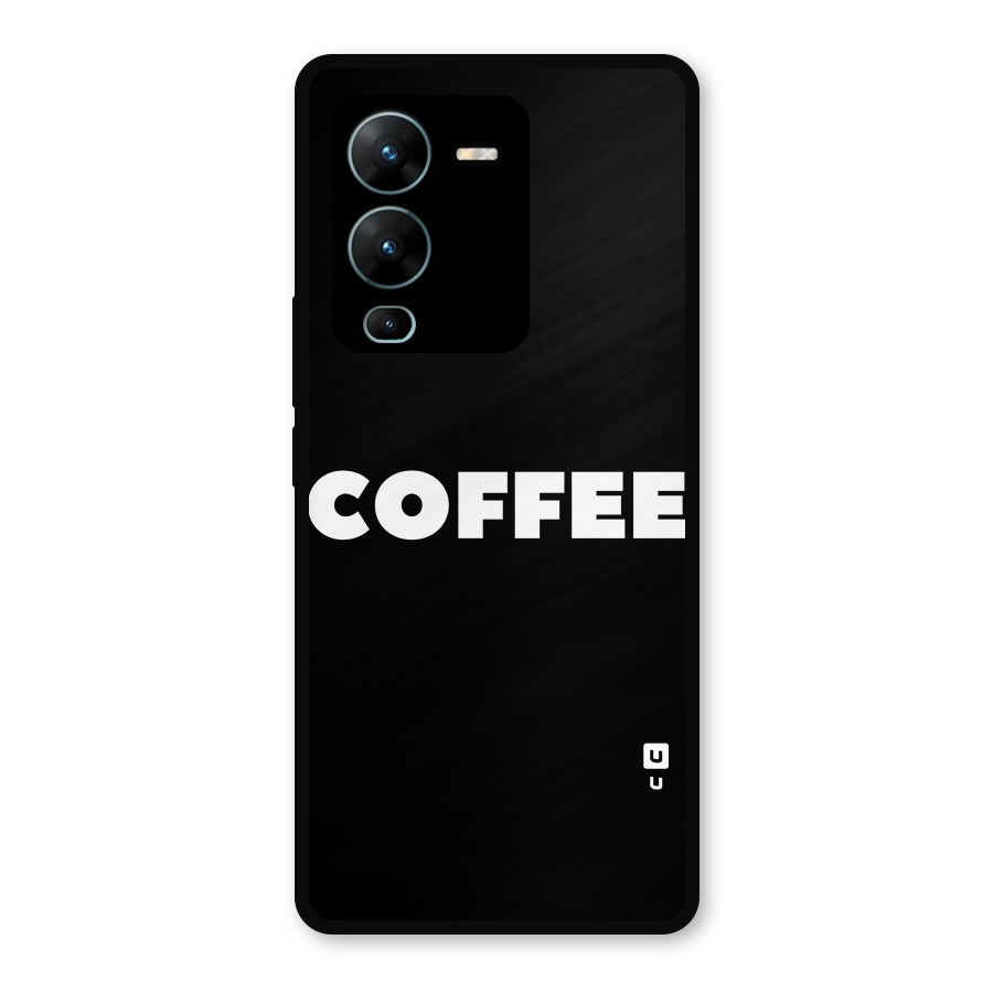 Simple Coffee Metal Back Case for Vivo V25 Pro