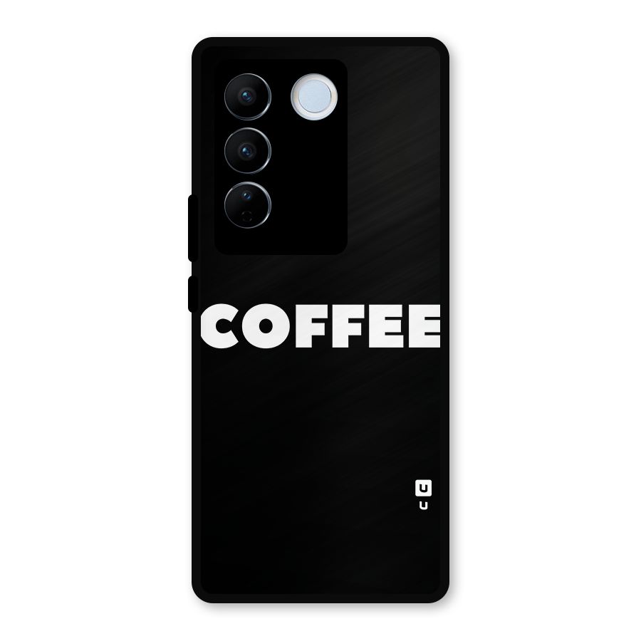 Simple Coffee Metal Back Case for Vivo V27