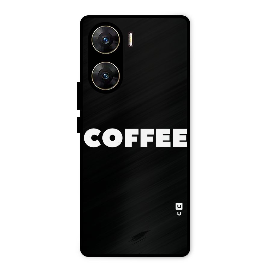 Simple Coffee Metal Back Case for Vivo V29e