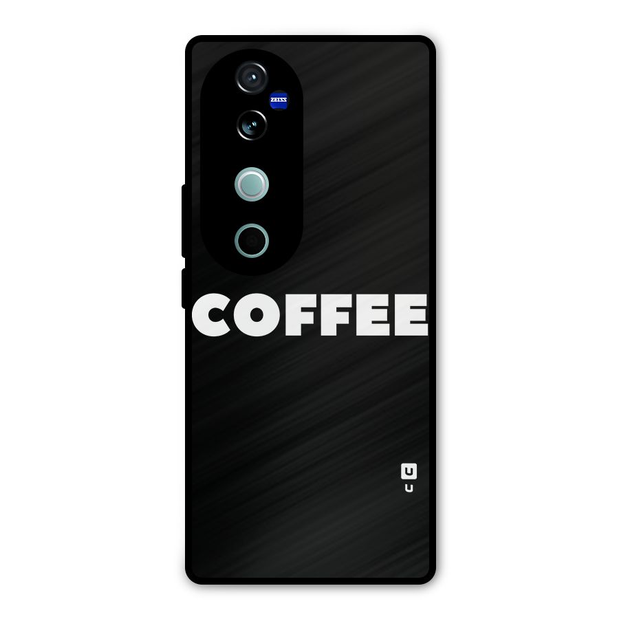 Simple Coffee Metal Back Case for Vivo V40 Pro