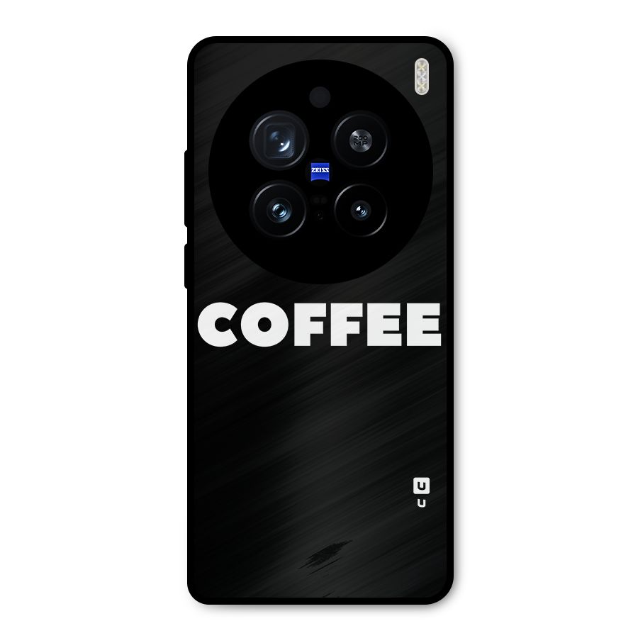 Simple Coffee Metal Back Case for Vivo X200 Pro