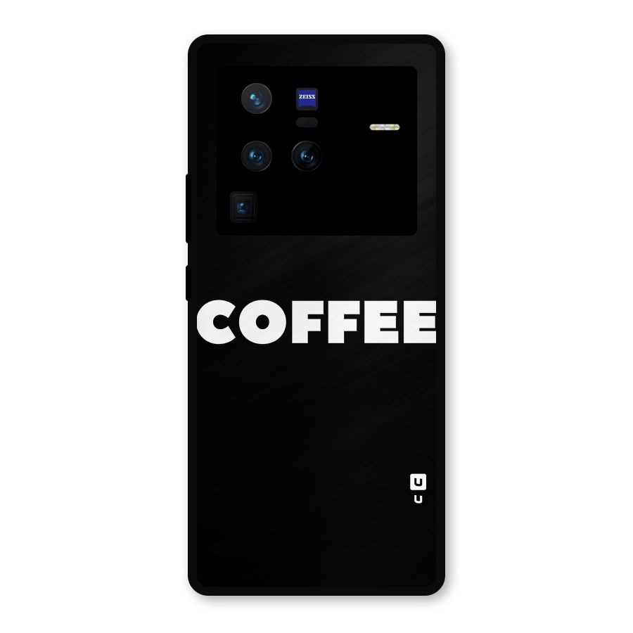 Simple Coffee Metal Back Case for Vivo X80 Pro