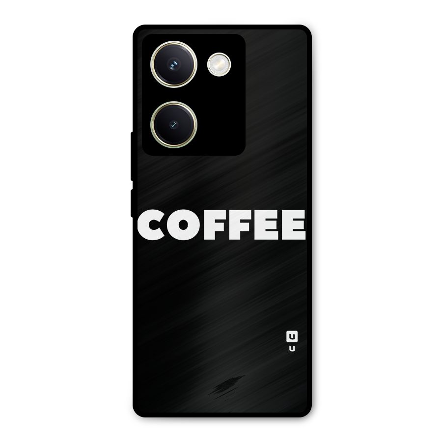 Simple Coffee Metal Back Case for Vivo Y200 Pro