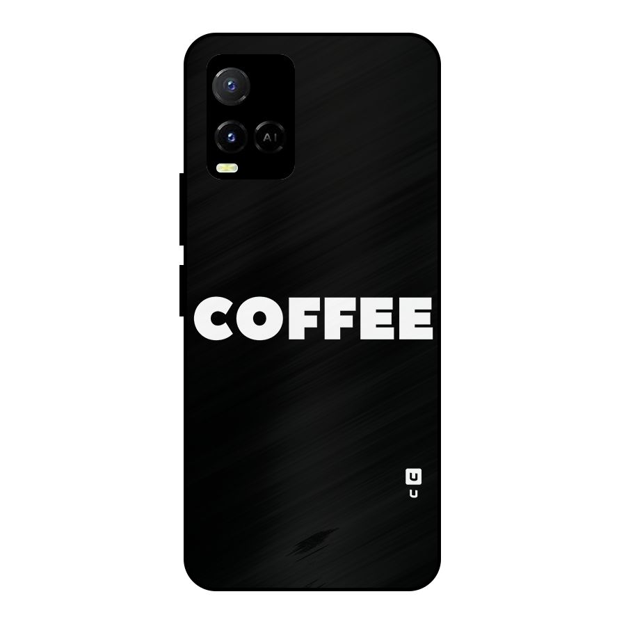 Simple Coffee Metal Back Case for Vivo Y21