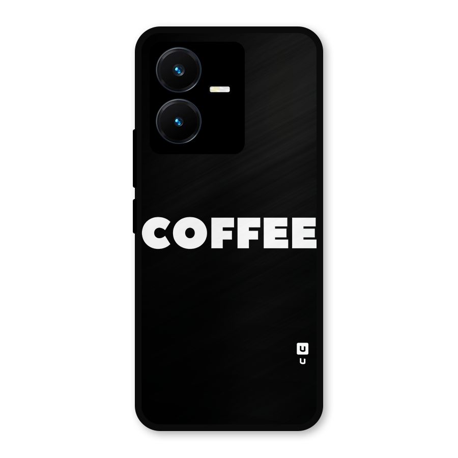 Simple Coffee Metal Back Case for Vivo Y22