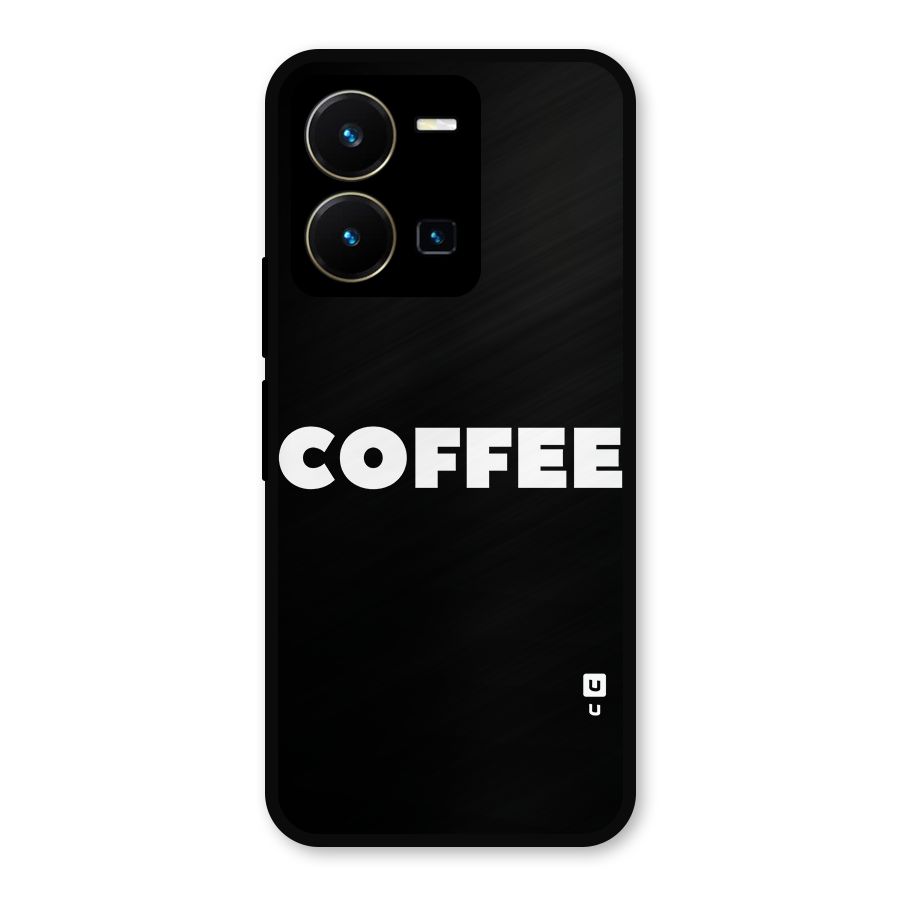 Simple Coffee Metal Back Case for Vivo Y35