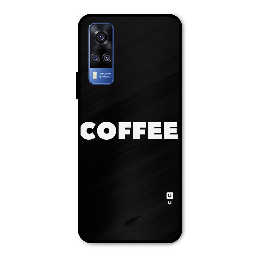 Simple Coffee Metal Back Case for Vivo Y51A