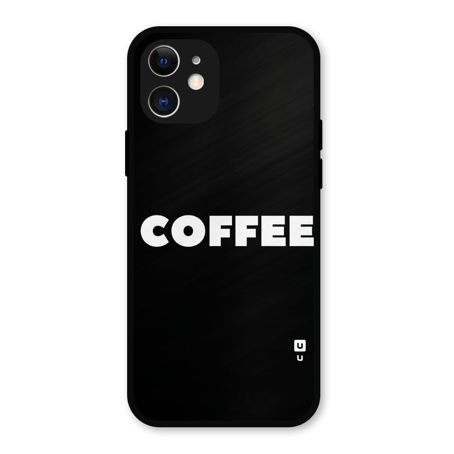 Simple Coffee Metal Back Case for iPhone 12