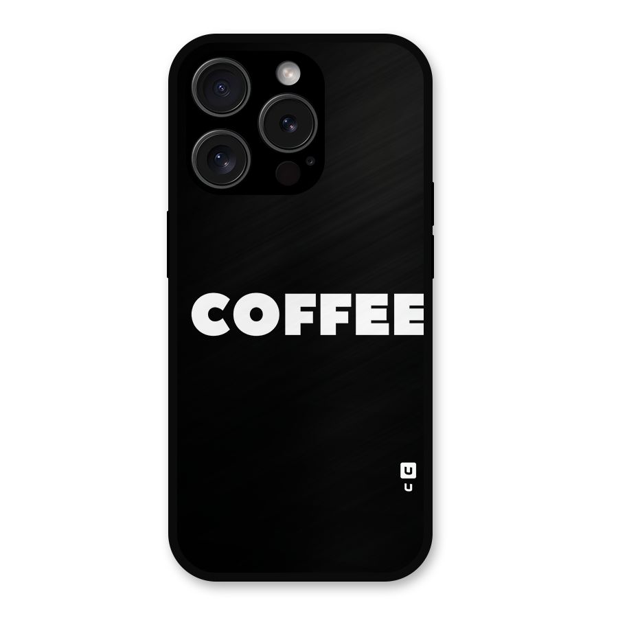 Simple Coffee Metal Back Case for iPhone 15 Pro