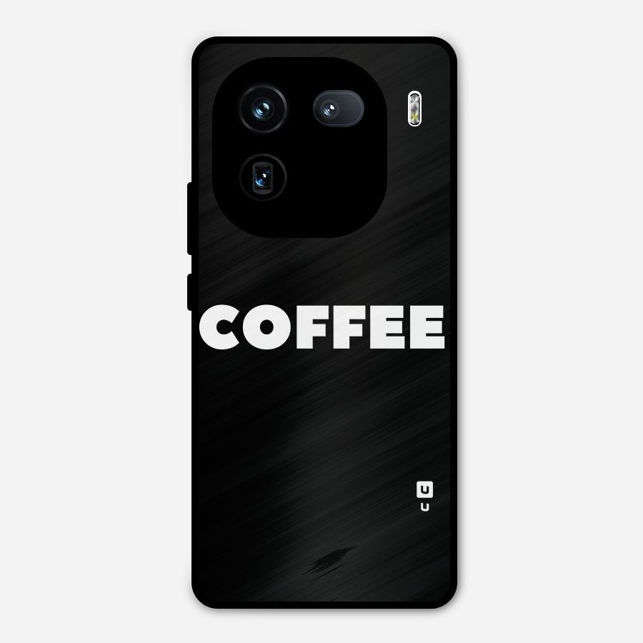 Simple Coffee Metal Back Case for iQOO 12