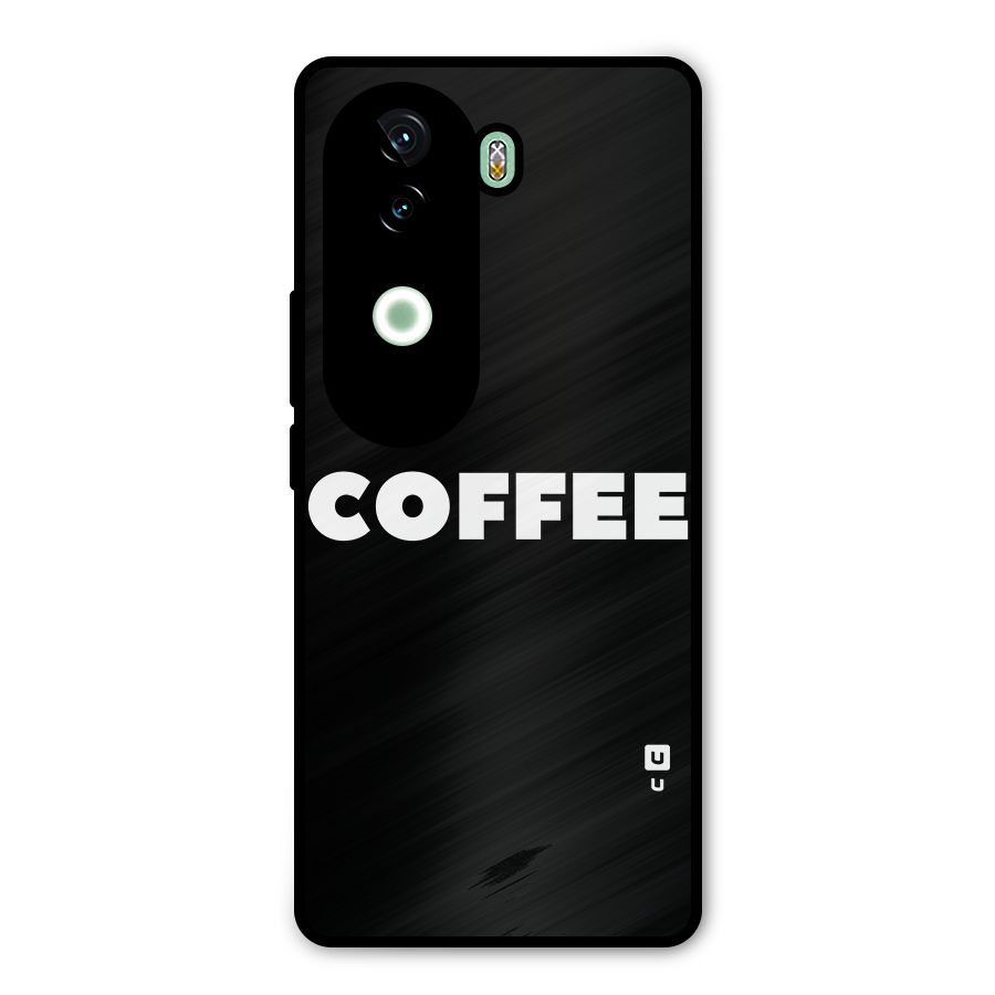 Simple Coffee Metal Back Case for iQOO Z9s