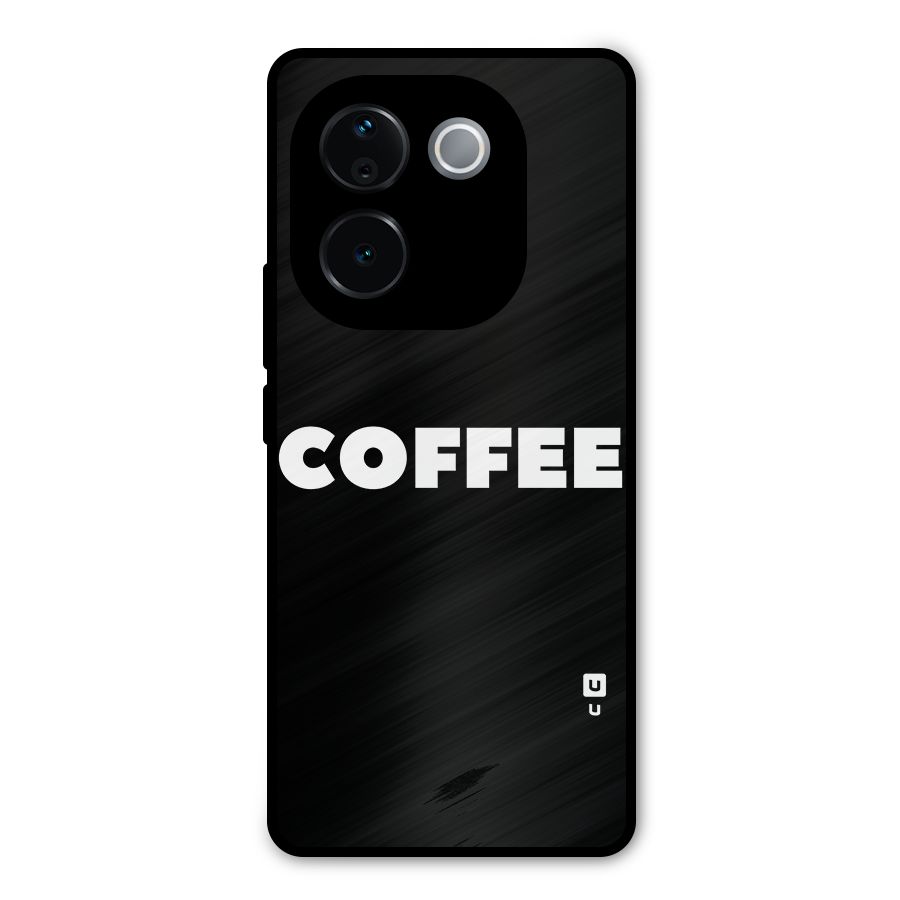 Simple Coffee Metal Back Case for iQOO Z9s Pro