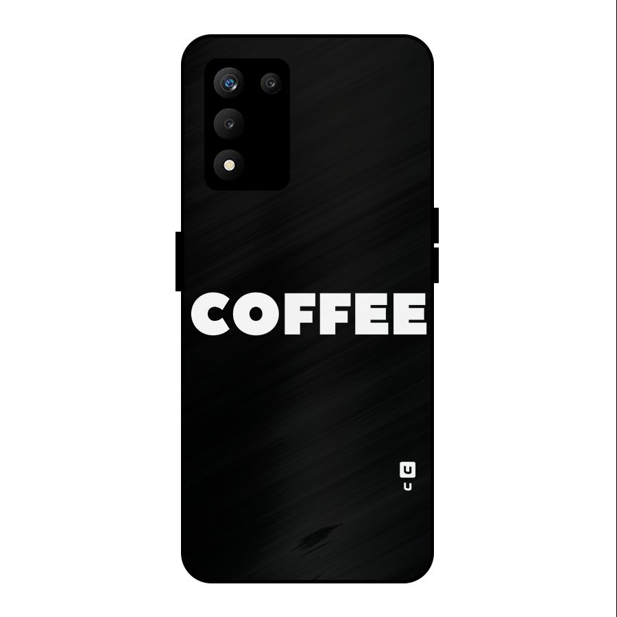 Simple Coffee Metal Back Case for realme 9 5G SE