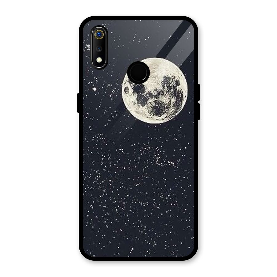 Simple Galaxy Glass Back Case for Realme 3i