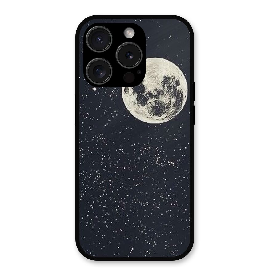 Simple Galaxy Metal Back Case for iPhone 15 Pro
