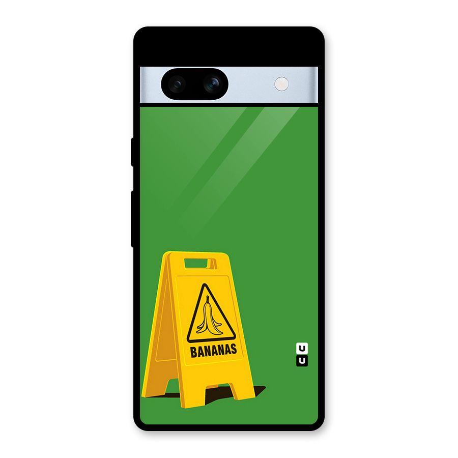 Simple Minimalist Bananas Glass Back Case for Google Pixel 7a