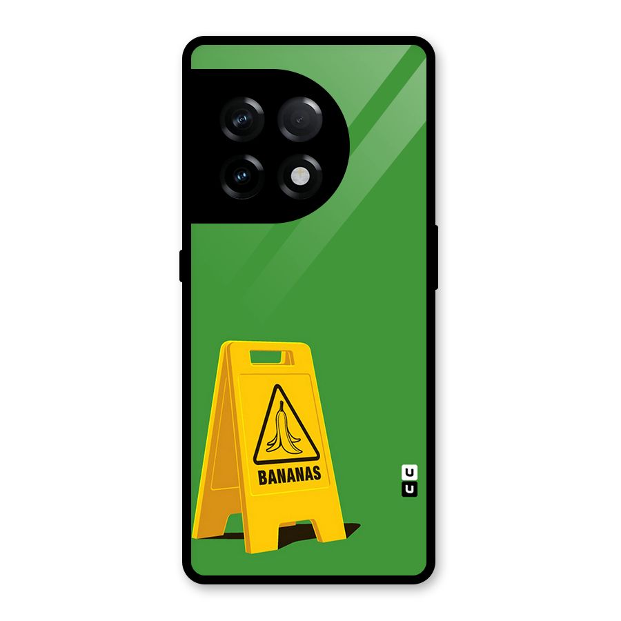 Simple Minimalist Bananas Glass Back Case for OnePlus 11R