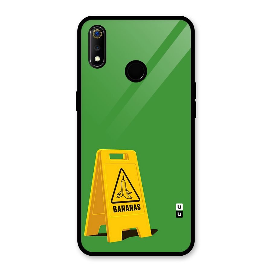 Simple Minimalist Bananas Glass Back Case for Realme 3i