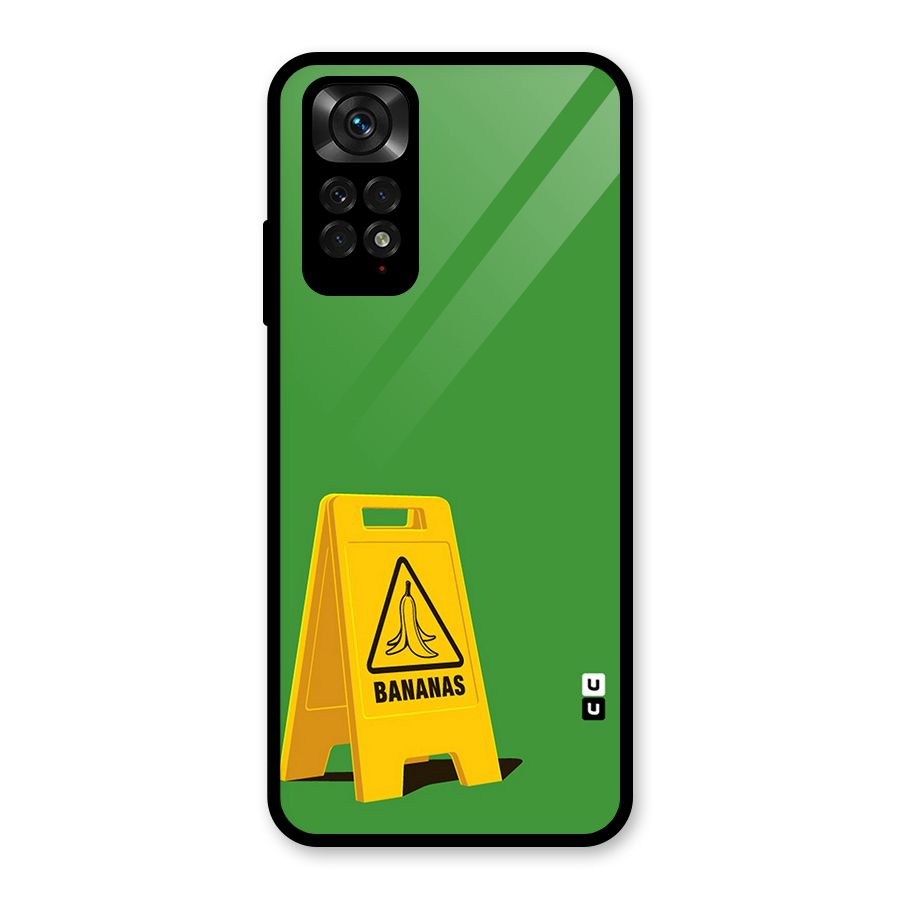 Simple Minimalist Bananas Glass Back Case for Redmi Note 11S