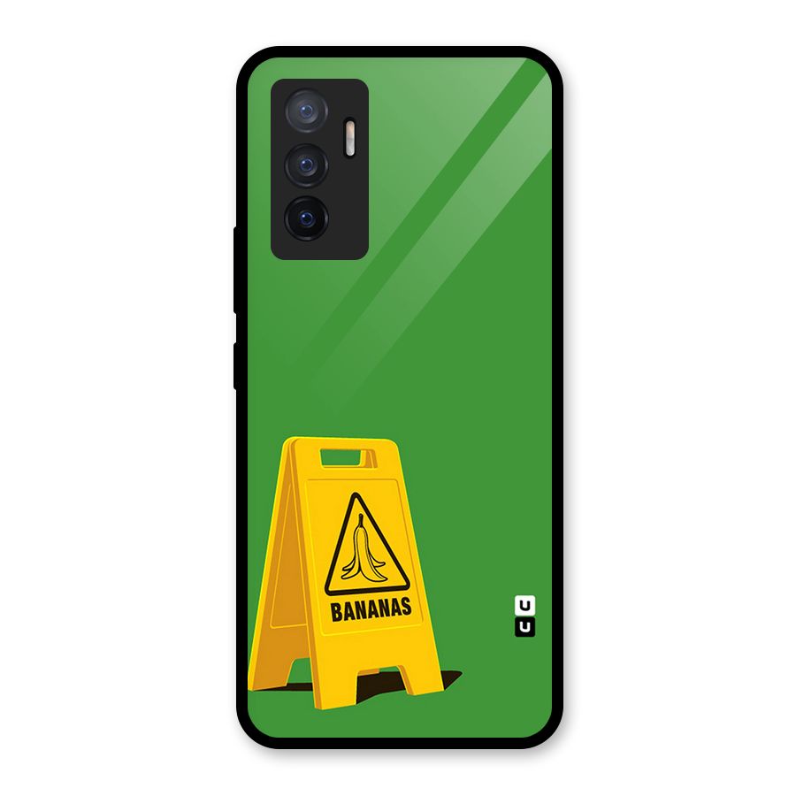 Simple Minimalist Bananas Glass Back Case for Vivo V23e