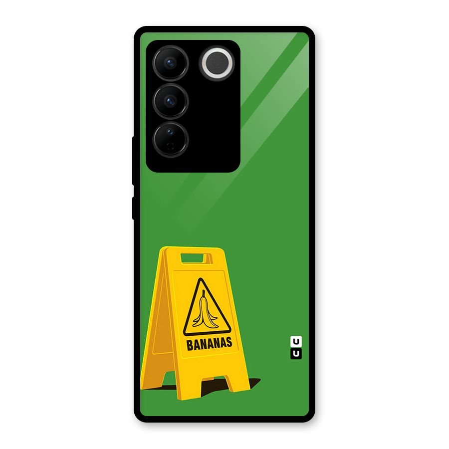 Simple Minimalist Bananas Glass Back Case for Vivo V27