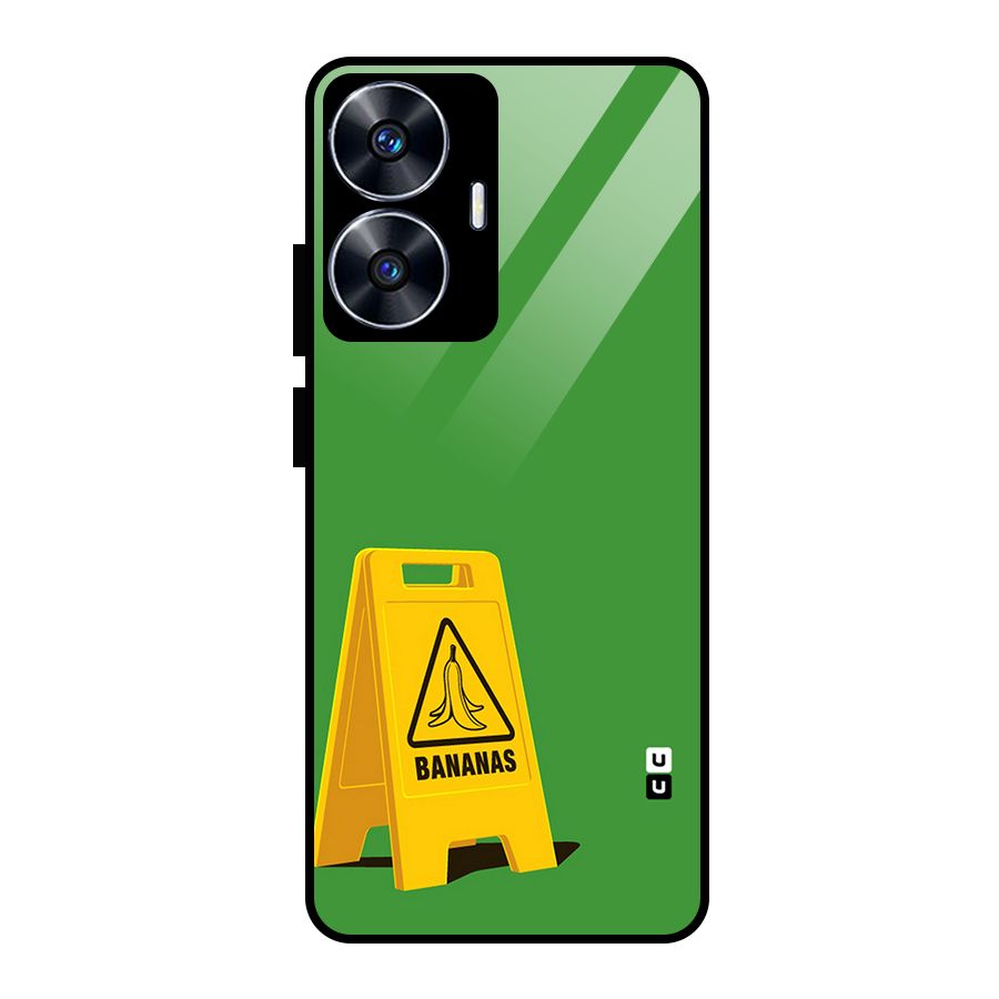 Simple Minimalist Bananas Glass Back Case for realme C55