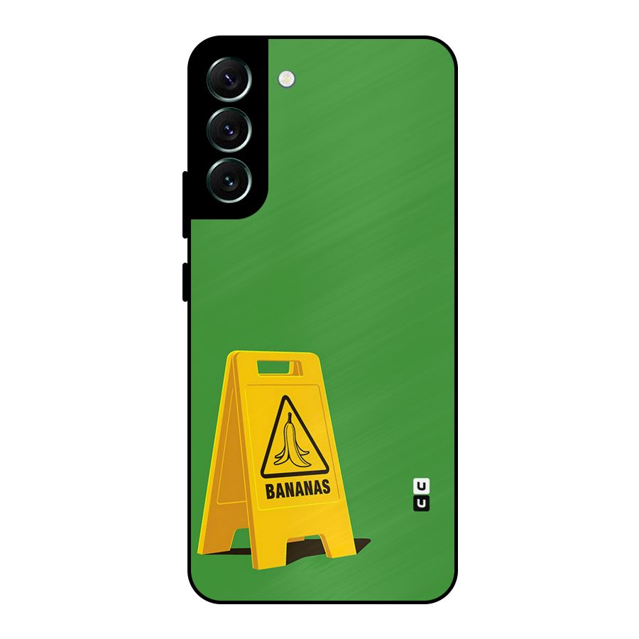 Simple Minimalist Bananas Metal Back Case for Galaxy S22 Plus 5G