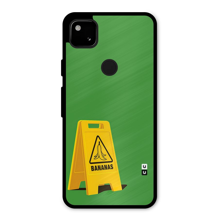 Simple Minimalist Bananas Metal Back Case for Google Pixel 4a