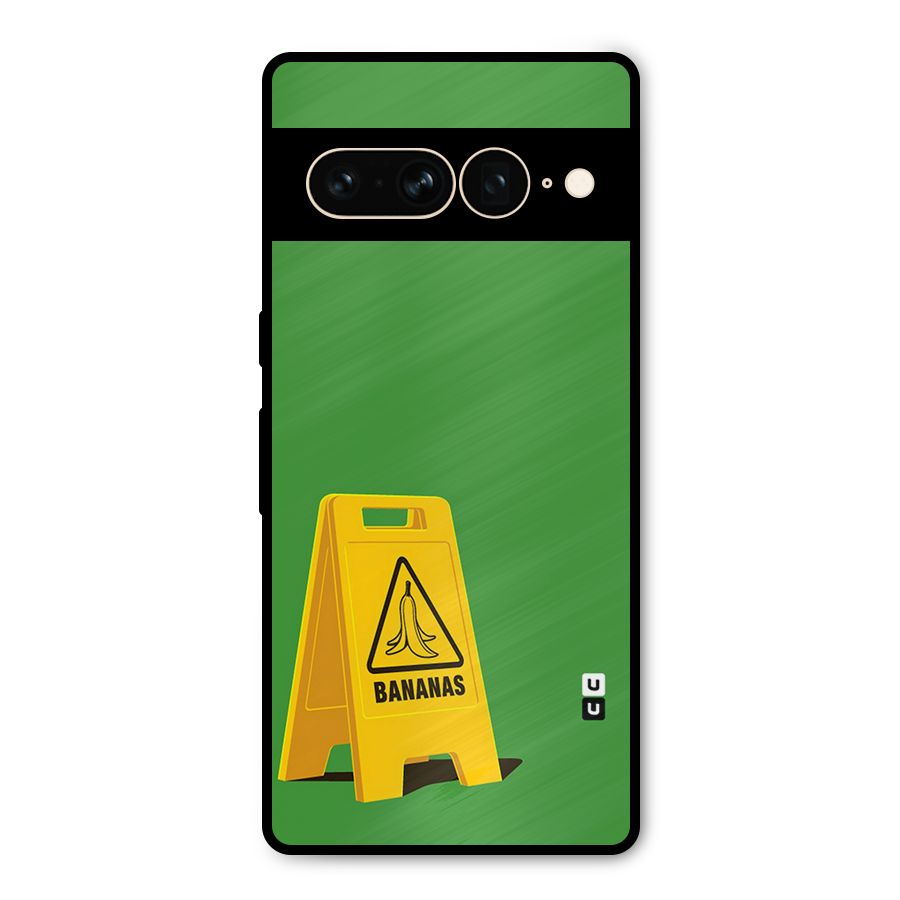 Simple Minimalist Bananas Metal Back Case for Google Pixel 7 Pro