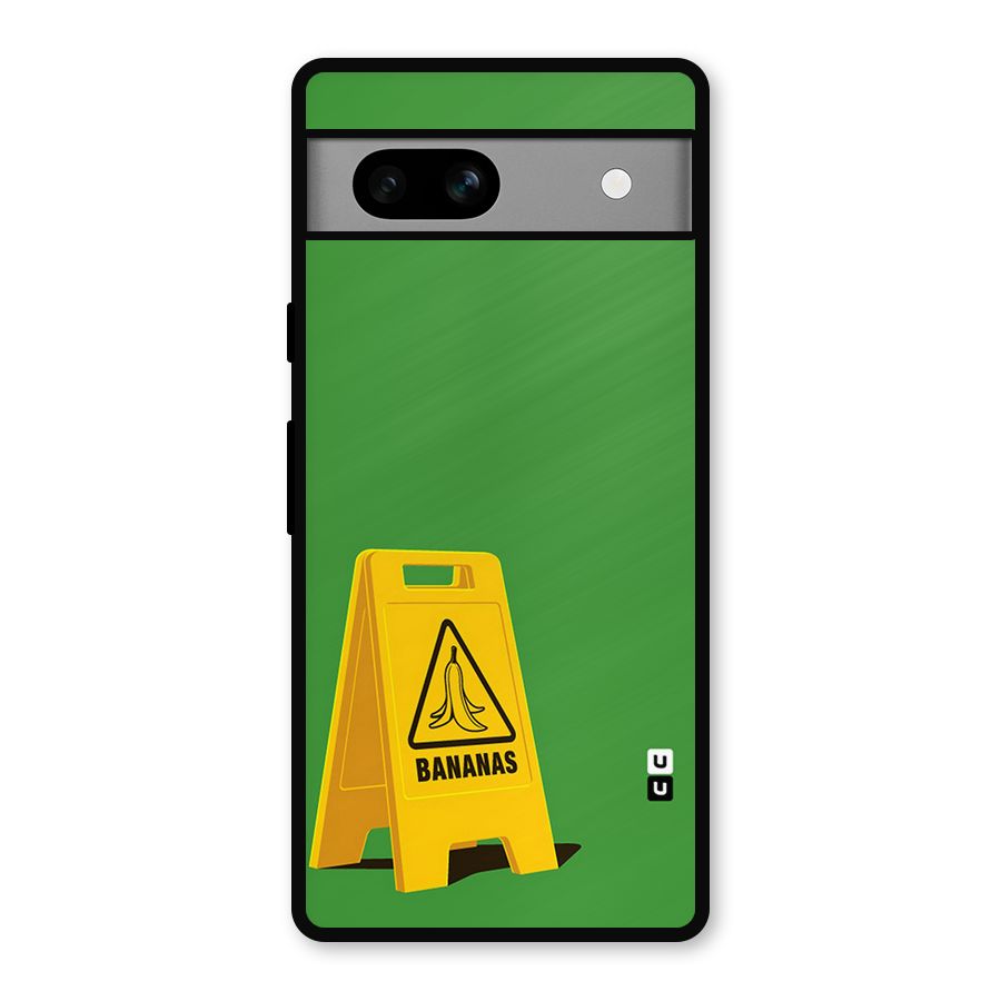 Simple Minimalist Bananas Metal Back Case for Google Pixel 7a