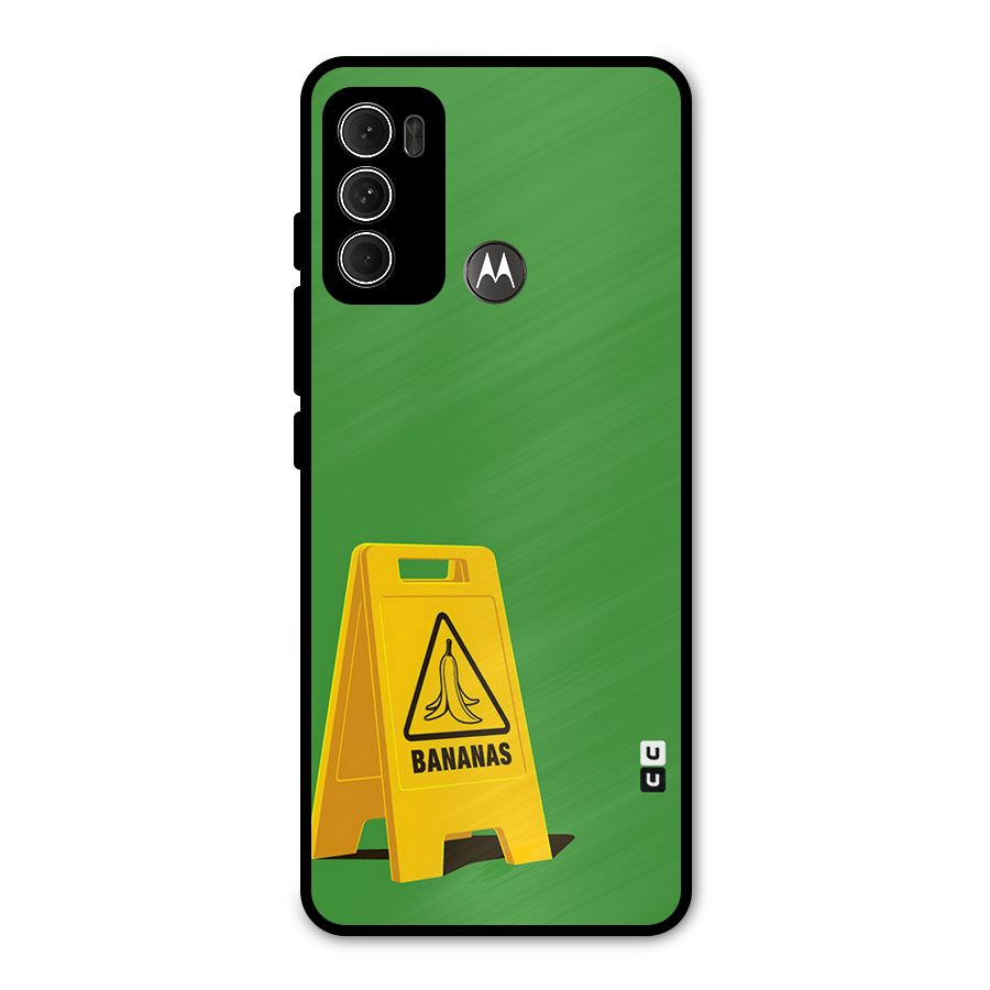 Simple Minimalist Bananas Metal Back Case for Moto G60