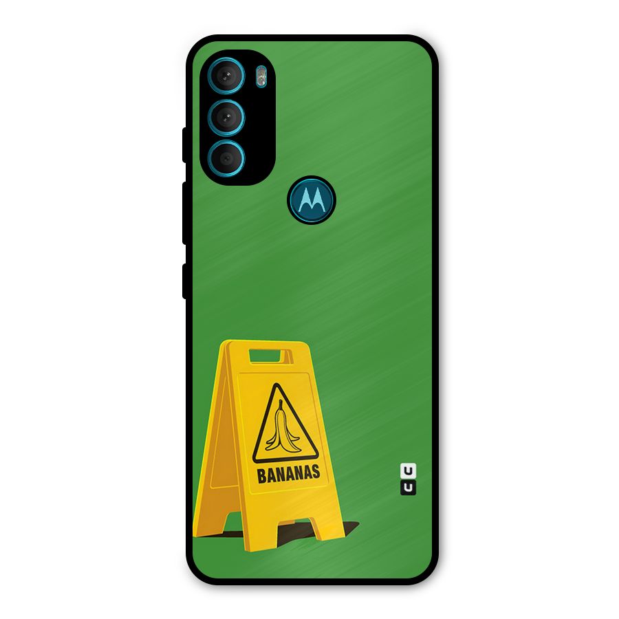 Simple Minimalist Bananas Metal Back Case for Moto G71 5G