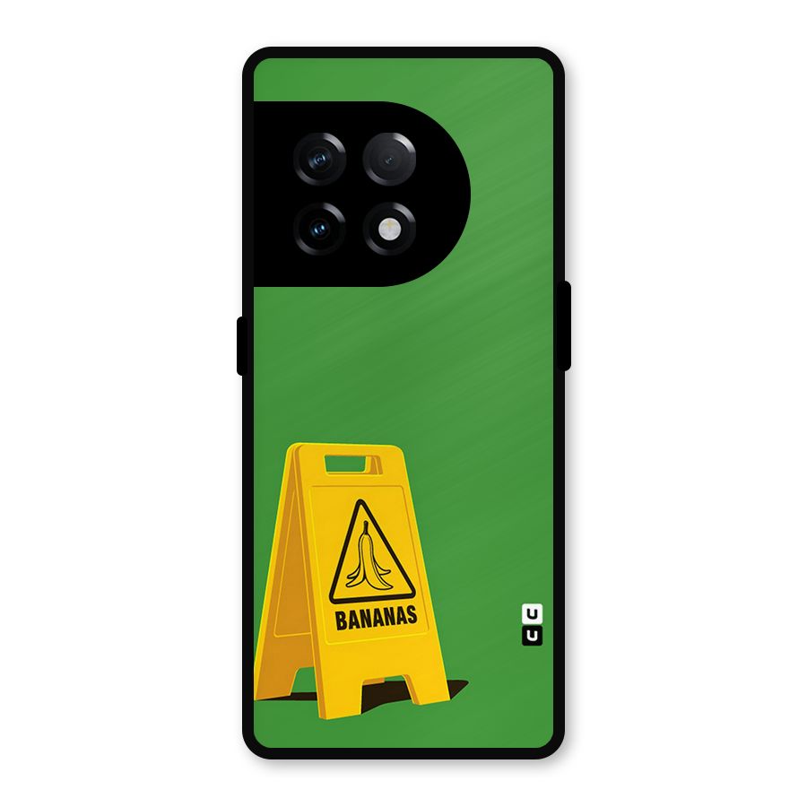 Simple Minimalist Bananas Metal Back Case for OnePlus 11R