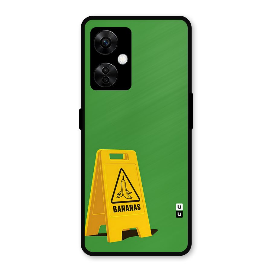 Simple Minimalist Bananas Metal Back Case for OnePlus Nord CE 3 Lite