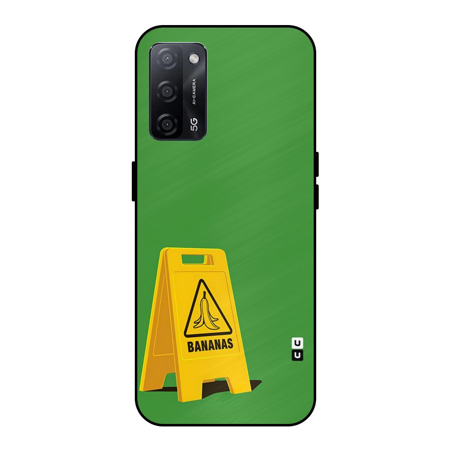 Simple Minimalist Bananas Metal Back Case for Oppo A53s 5G