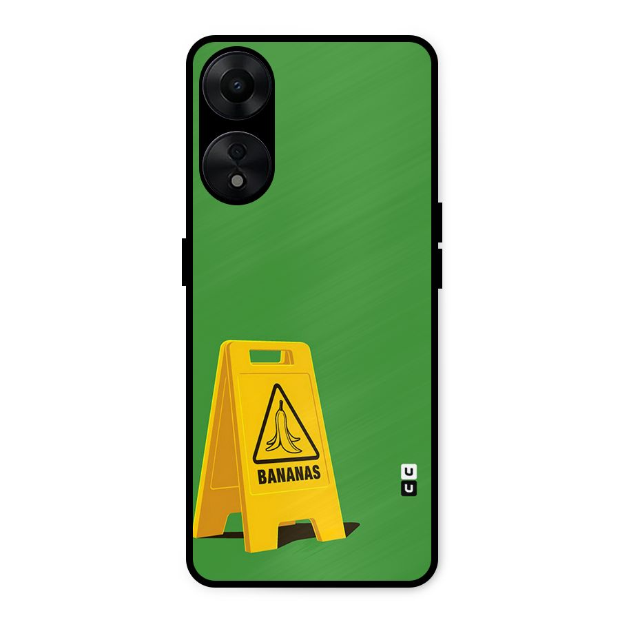 Simple Minimalist Bananas Metal Back Case for Oppo A78 5G