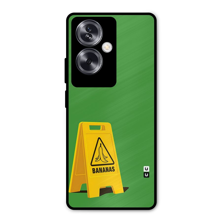 Simple Minimalist Bananas Metal Back Case for Oppo A79 5G