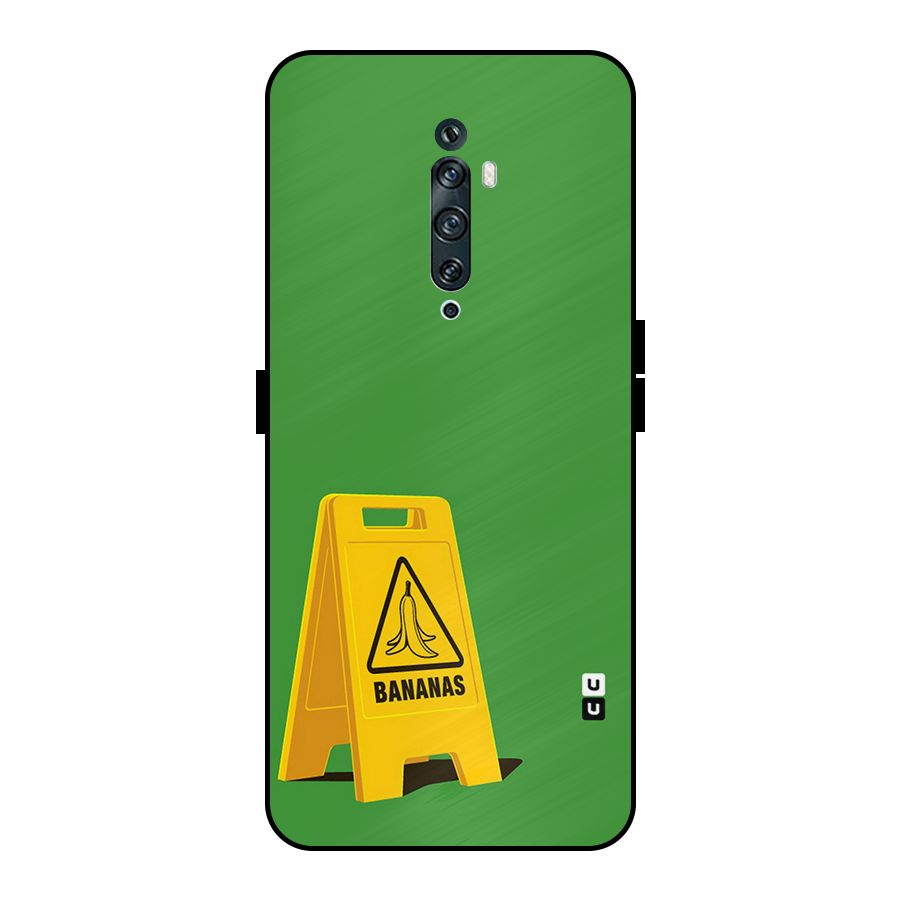 Simple Minimalist Bananas Metal Back Case for Oppo Reno2 Z