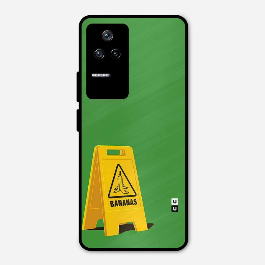 Simple Minimalist Bananas Metal Back Case for Poco F4 5G