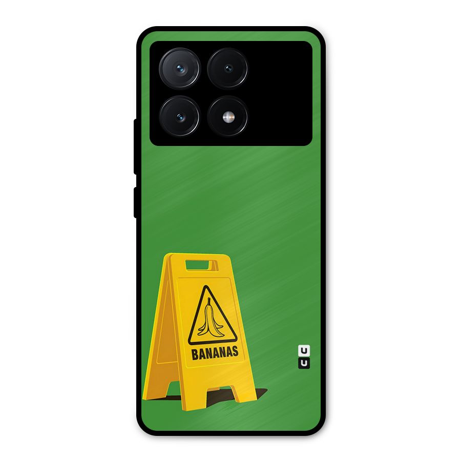 Simple Minimalist Bananas Metal Back Case for Poco X6 Pro
